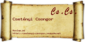 Csetényi Csongor névjegykártya