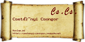 Csetényi Csongor névjegykártya